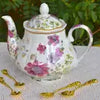 ACLT Purple Mauve and Burgundy Cosmos Teapot 4-6 Cup