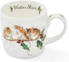 Wrendale Winter mice on holly Branch Mug 11oz