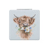 MR017 'Daisy Coo' Highland Cow Compact Mirror