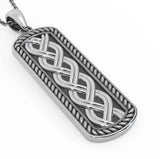 Solvar Sterling Silver Mens Celtic Pendant