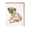 Wrendale 'Pug Love' Pug Card