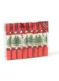 Robin Reed Christmas Crackers 8 x 6 -inch Mini tree Crackers red & Christmas tree design