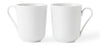 Rhombe White Porcelain Mugs 2pc set