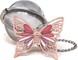 Mesh Tea Infuser with Butterfly Charm, 2-Inch, Stainless Steel