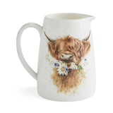 Wrendale Posy Jug Daisy Highland Coo Cow 4.2fl oz