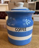Cornishware Coffee Storage Jar Blue