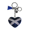 Saltire Scottish Heart Sparkle Keyring