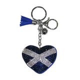 Saltire Scottish Heart Sparkle Keyring