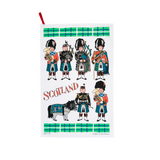 Alison Gardiner Scottish Pipers Tea Towel