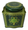 Irish Breakfast Tea -Shamrock Spiral Tin With A Green And Yellow Celtic Design