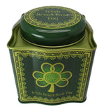 Irish Breakfast Tea -Shamrock Spiral Tin With A Green And Yellow Celtic Design 50 Teabags