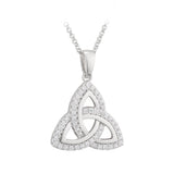 Solvar Cubic Zirconia Trinity Knot Necklace & Pendant