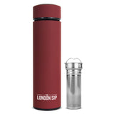 The London Sip Tea Infuser Bottle Red 16oz