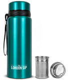 The London Sip Tea Infuser Bottle Blue 25oz