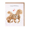 Wrendale 'Nuts About Each Other' Squirrel Congratulations Card