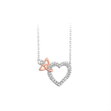 Solvar Sterling Silver Celtic Crystal Heart Necklace