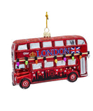Kurt Adler London Double Decker Union Jack glass Bus