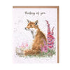 Wrendale 'Thinking of You' Fox Card