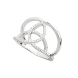 Solvar Cz Trinity Knot Ring Size 6