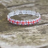 Union Jack Heart Bracelet