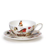 Dunoon Teacup & Saucer Bird Life fine Bone China