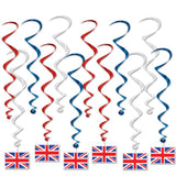 British Hanging Flag Whirls 12 Pieces