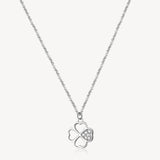 Brosway Necklace with four-leaf clover pendant and crystals