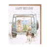 Wrendale 'Barking Birthday' Labrador and Spaniel Birthday Card