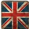 Vintage Union Jack Tumbled Marble Tile Coaster