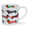 Dunoon Orkney Shape Dashing Dogs (Sausage Dog) Mug 12oz