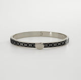 Halcyon Days Bangle Skinny Parterre Chain Black & Palladium