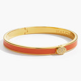 Halcyon Days Bangle Skinny Pave Orange & Gold