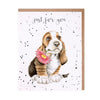 Wrendale 'Just For You' Basset Hound Card