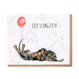 Wrendale 'Let's Pawty' Dachshund Birthday Card