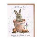 Wrendale 'Peek-A-Boo' Rabbit Birthday Card