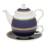 Halcyon Days Antler Trellis Midnight Tea for One