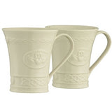 Belleek Claddagh Set of 2 Mugs 10oz Gift Box, made in IRELAND