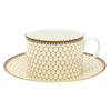 Halcyon Days Antler Trellis Ivory Teacup & Saucer