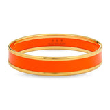 Halcyon Days Enamel Bangle in Orange 1cm